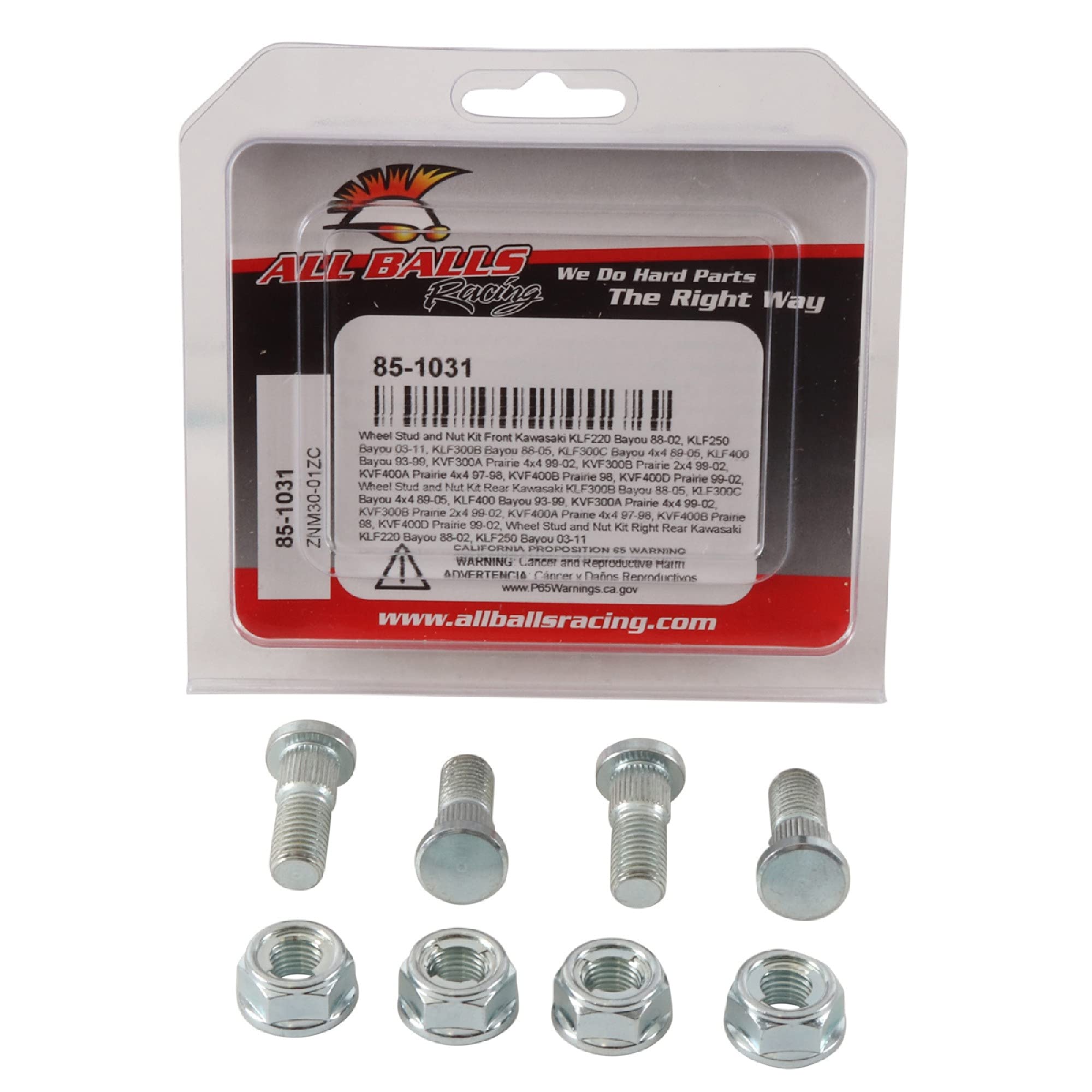 ターウユさん用 Amazon.com: All Balls Racing Wheel Stud and Nut Kit 85-1031